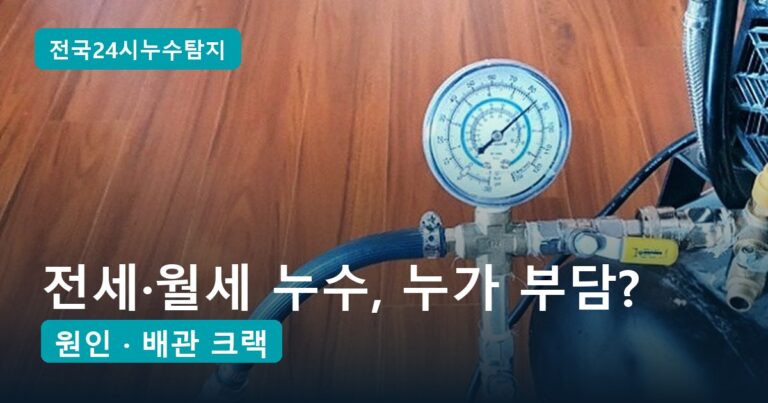 전세 월세 누수 책임, 집주인과 세입자가 갈리는 지점 4가지