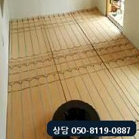 다른 현장의 건식난방 패널 시공 모습